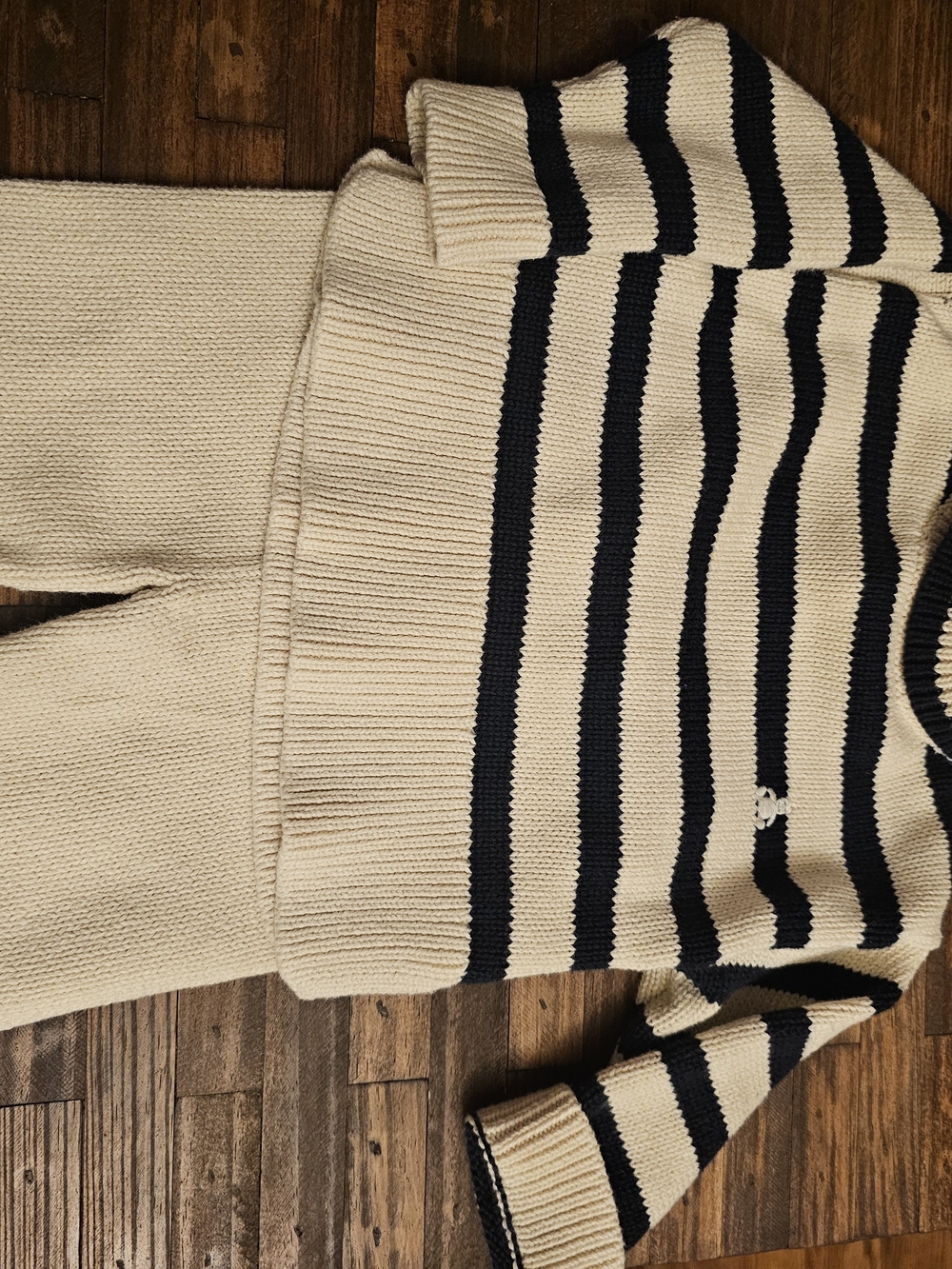GAP Cream and Black Striped Kids Crewneck Matching Set